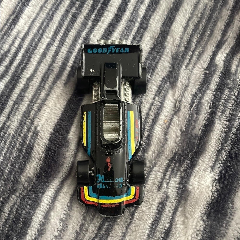 Vintage 1973 Mattel Hot Wheels Malibu Grand Prix Goodyear Racer Car